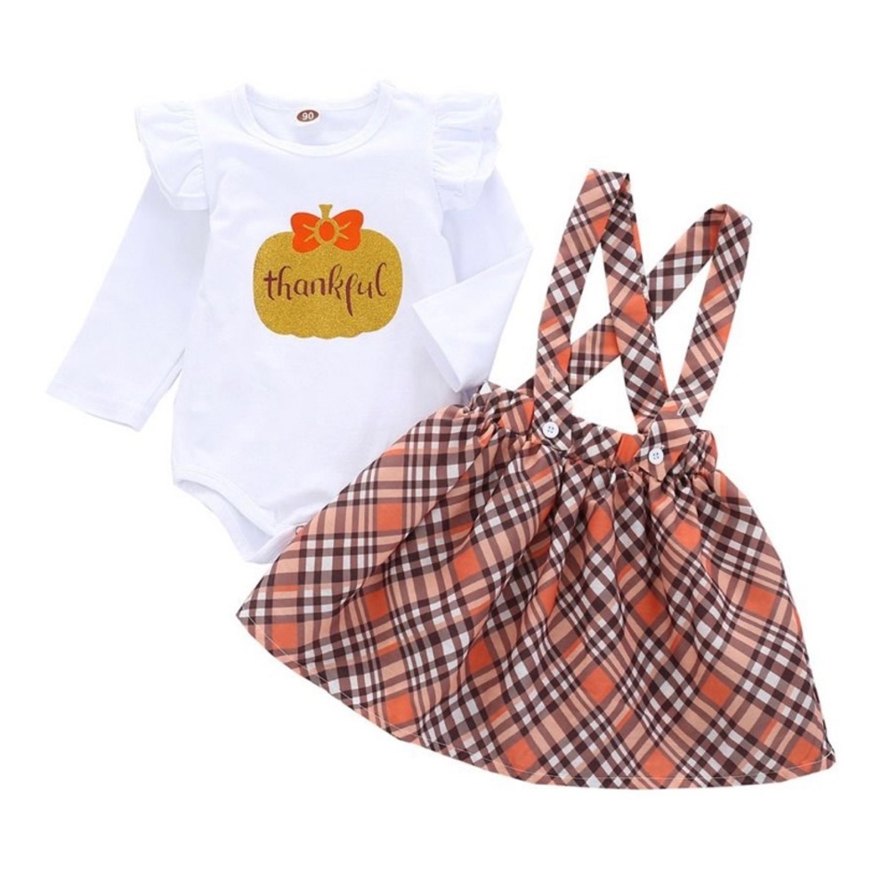Boutique Girls Thanksgiving Thankful Skirt Set